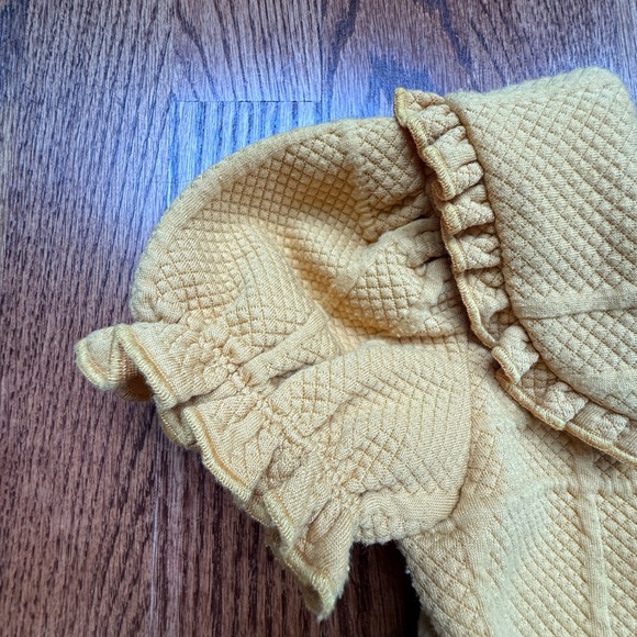 Janie and Jack Mustard Equestrian Collared Dress Sz 2 - Picture 4 of 10